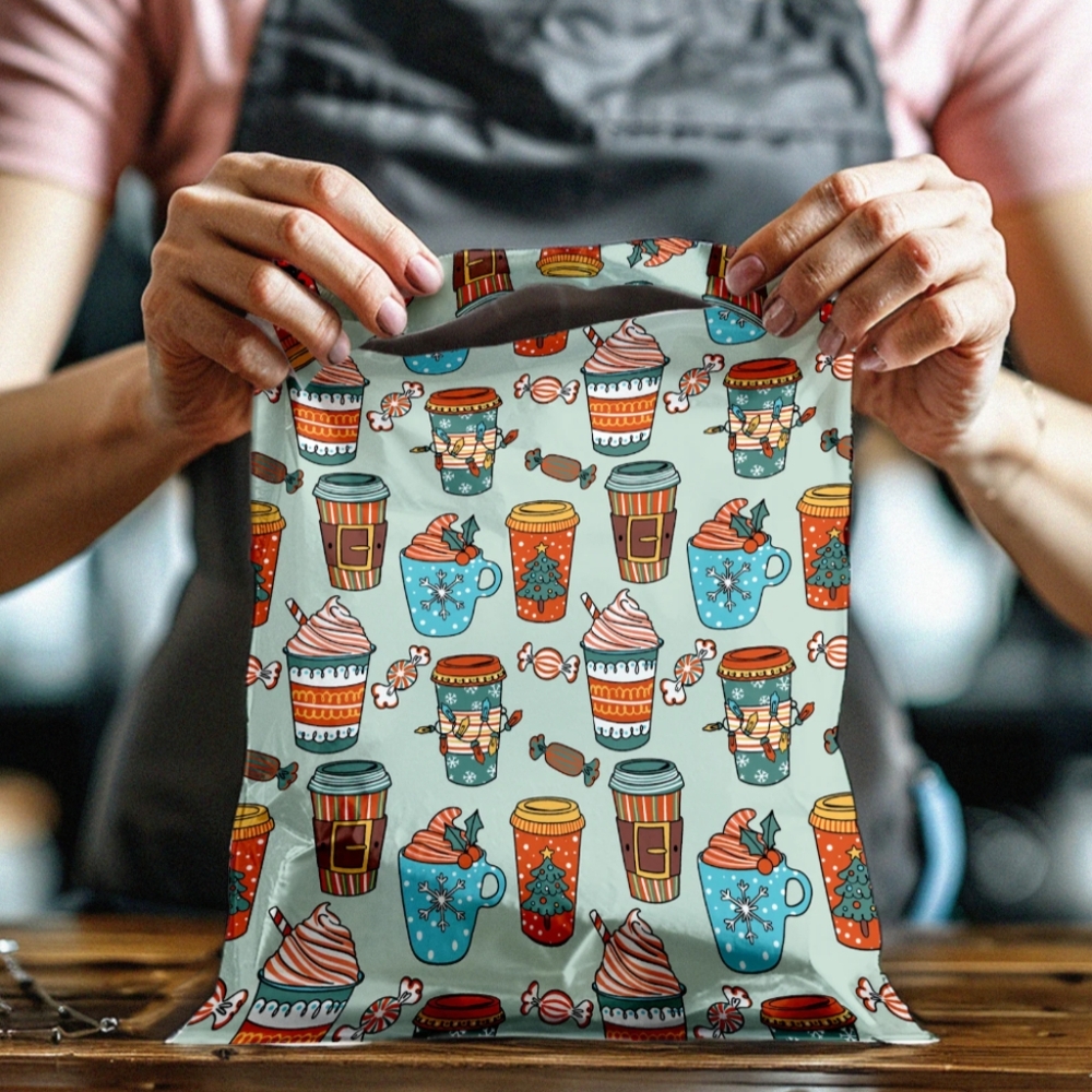 20 10X13 Coffee Latte Poly Mailers - Picture 7 of 9